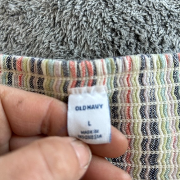 Old‎ Navy Dress XS Striped Linen Blend Lagenlook Boho Nautical Pastel 17662x - Picture 3 of 11